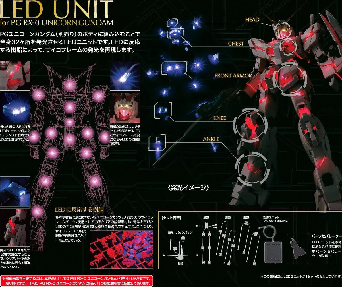 Bandai PG Unicorn Gundam Lighting Kit Model Kits Accessories