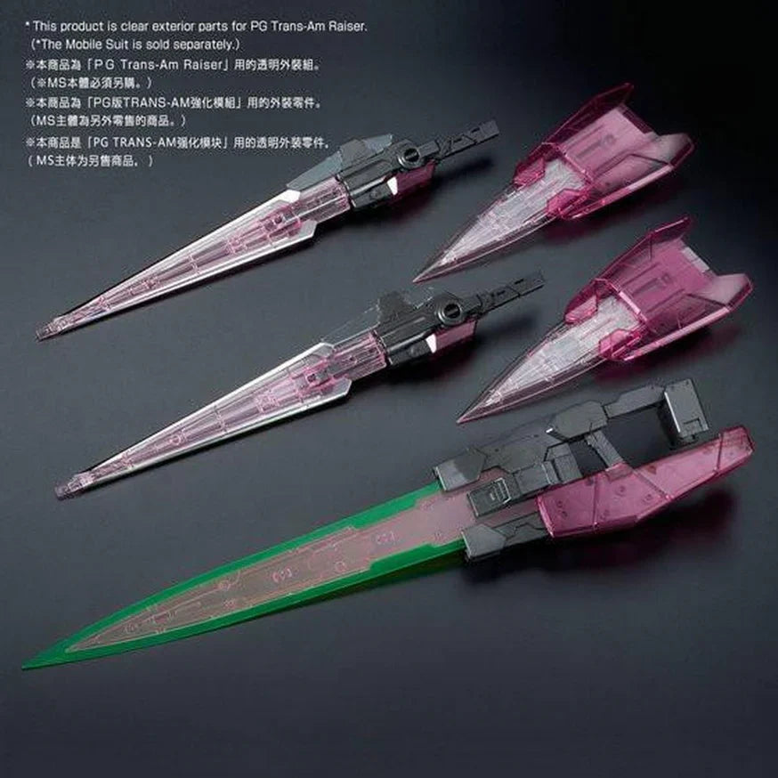 PG 1/60 GN-0000 + GNR-010 Trans-Am Gundam 00 Raiser 【Clear Color Body】 Model Kits Accessories