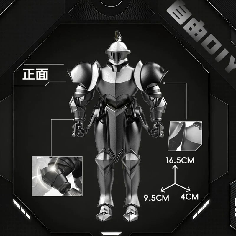 Xingdijia 1/12 scale Knight and Horse model kit (Silver)