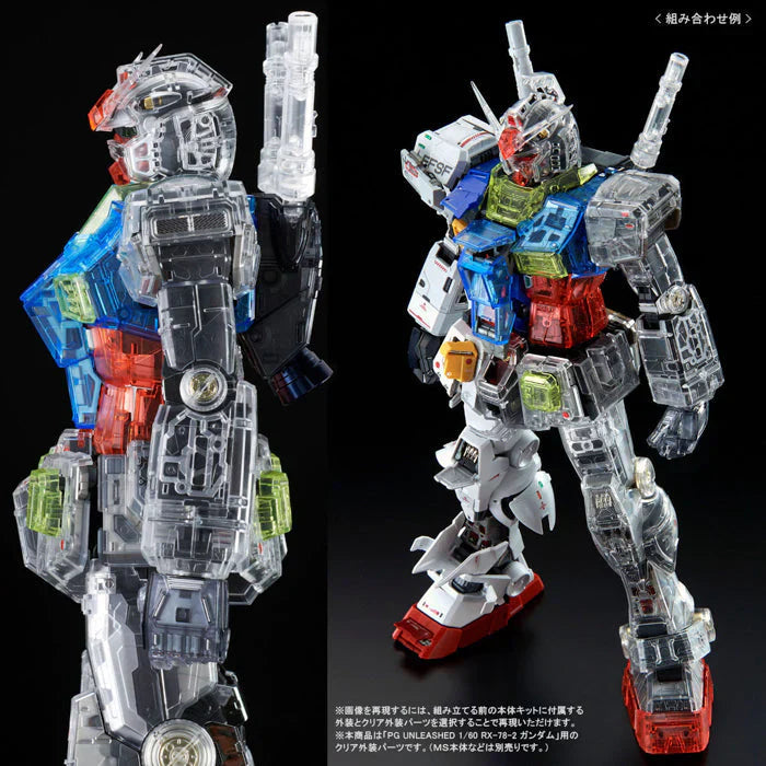 Bandai PG Unleashed RX-78-2 Gundam Clear Color Body 1/60 Model Kits Accessories