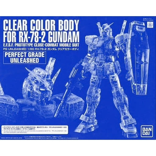 Bandai PG Unleashed RX-78-2 Gundam Clear Color Body 1/60 Model Kits Accessories