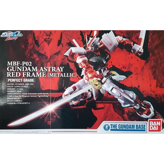 Bandai PG MBF-P02 Gundam Astray Red Frame Metallic Gundam Base Limited Model Kits