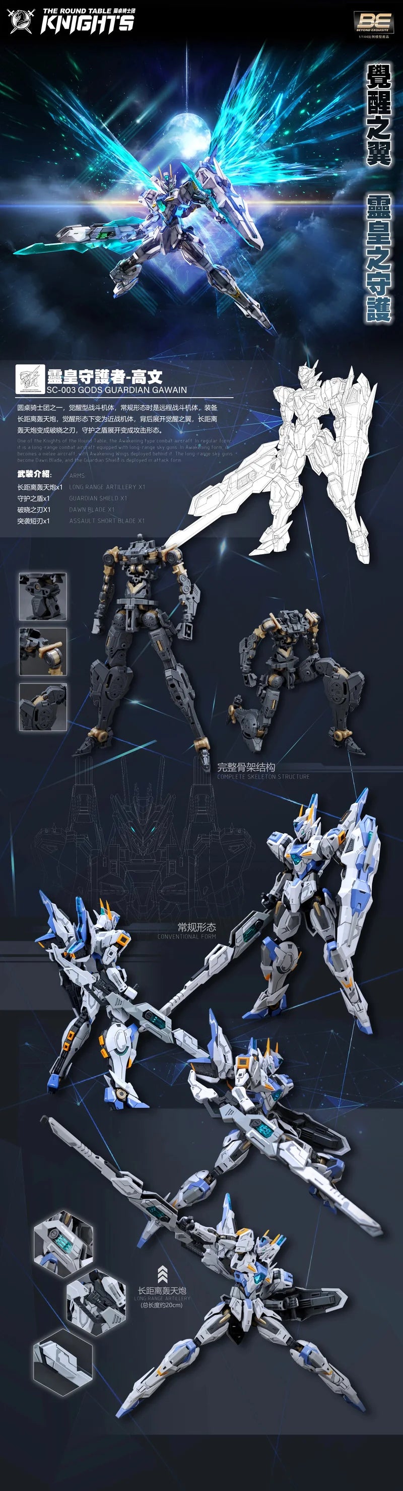 SNAA 1/144 God Guardian Gawain Model Kits